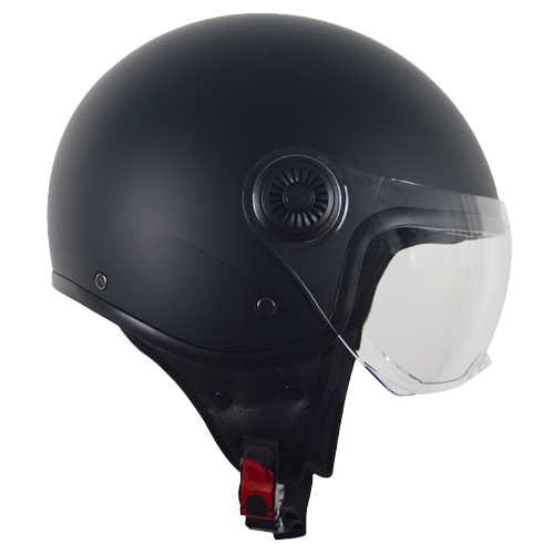 Casco Moto Abierto Jet Vito Loreto Negro Mate - URA Moto