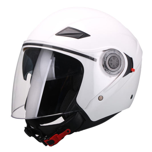 Casco Moto Abierto Jet Vito Amaro Blanco Brillante - URA Moto