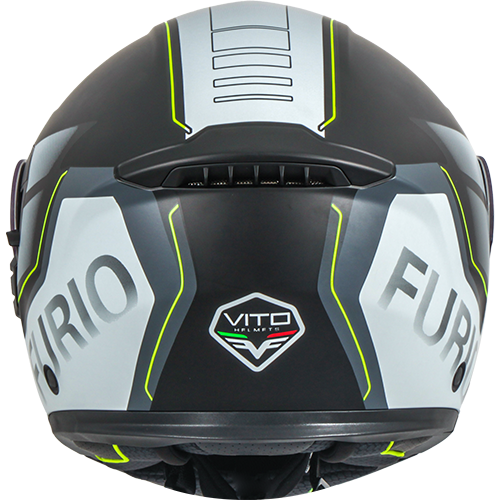 Casco Moto Modular Vito Furio Negro Negro-Fluor Mate - URA Moto