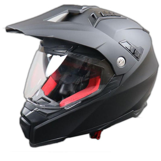Casco Moto Vito Touring Molino Negro Mate con Visera Solar - URA Moto