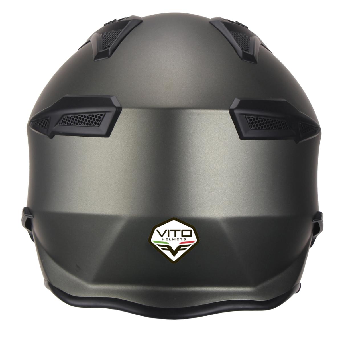 Casco Moto Jet/Integral Vito Bruzano Titanium - URA Moto