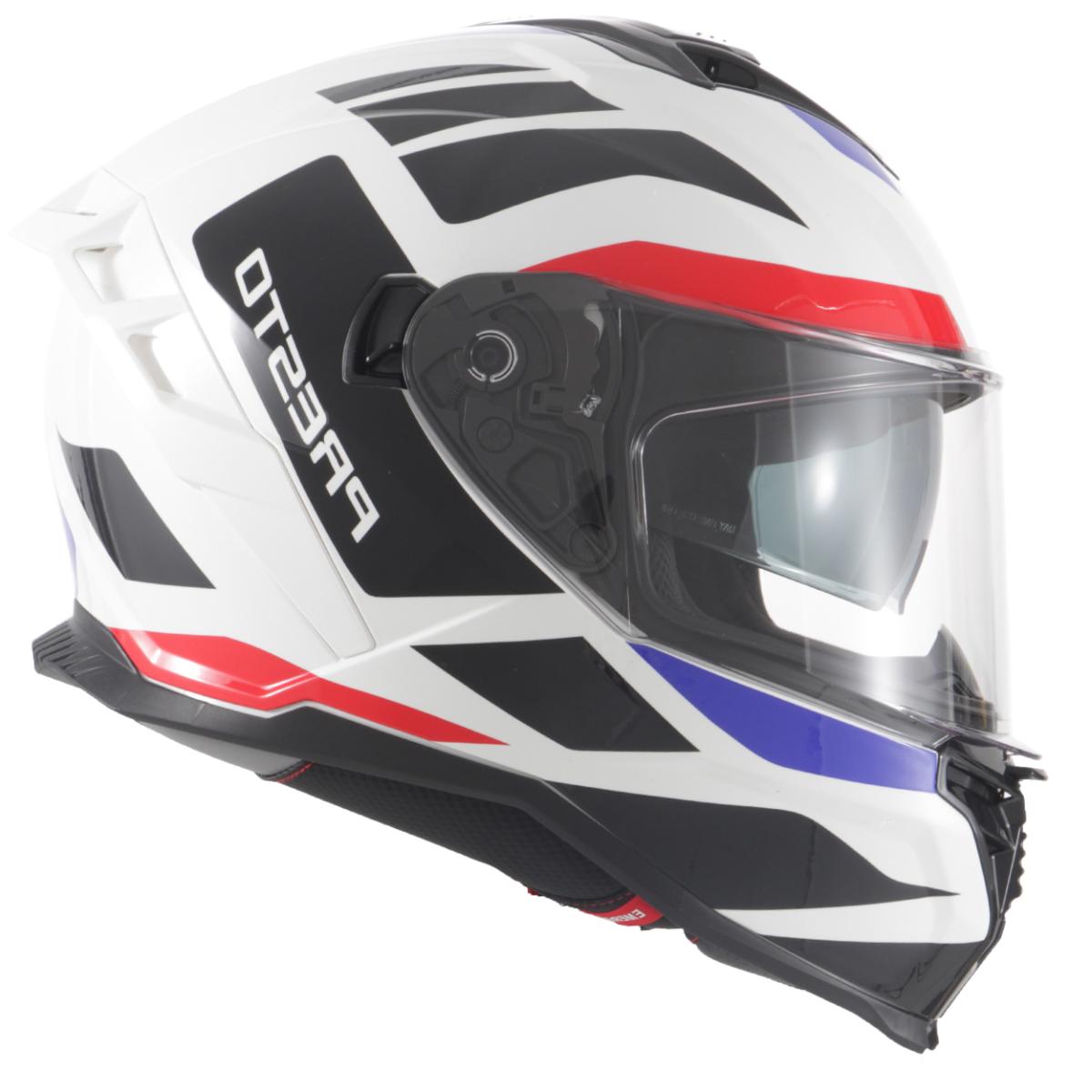 Casco Moto Integral Vito Presto Visera Solar Tricolor - URA Moto