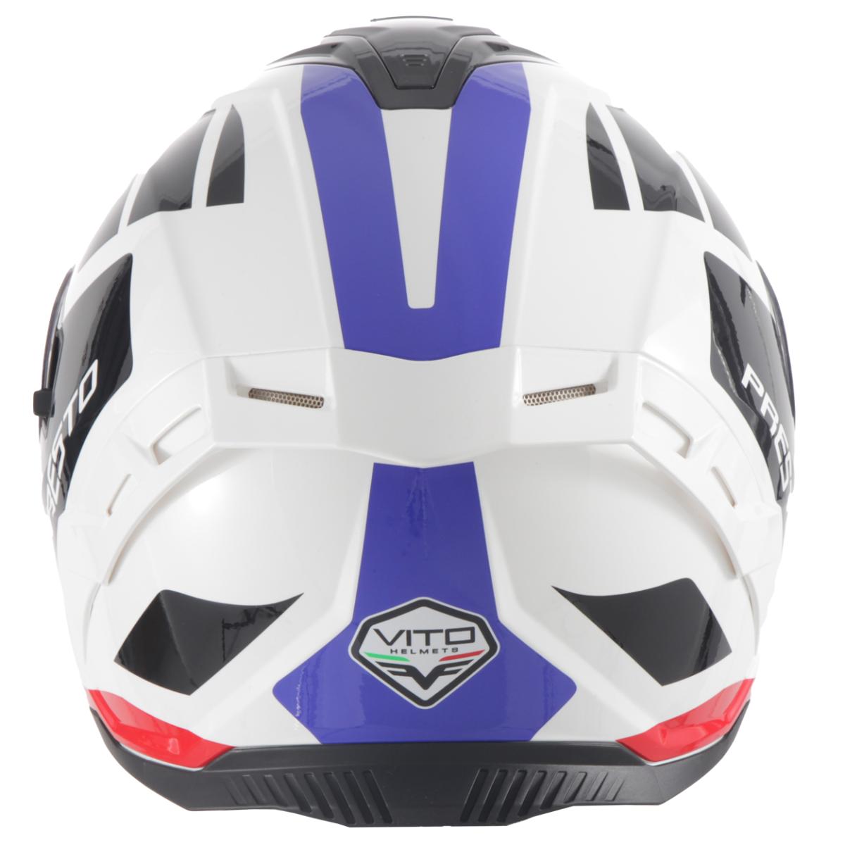 Casco Moto Integral Vito Presto Visera Solar Tricolor - URA Moto