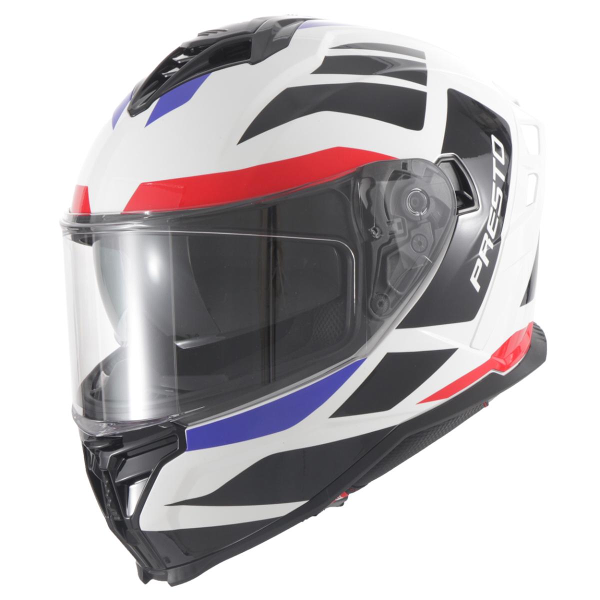 Casco Moto Integral Vito Presto Visera Solar Tricolor - URA Moto