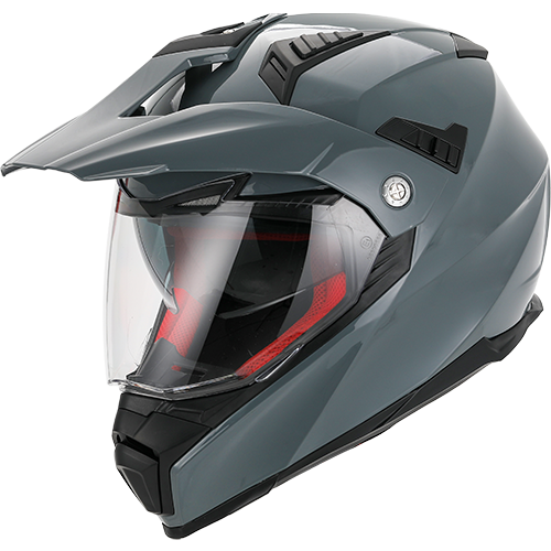 Casco Moto Vito Touring Molino Visera Solar Negro-Rojo Mate