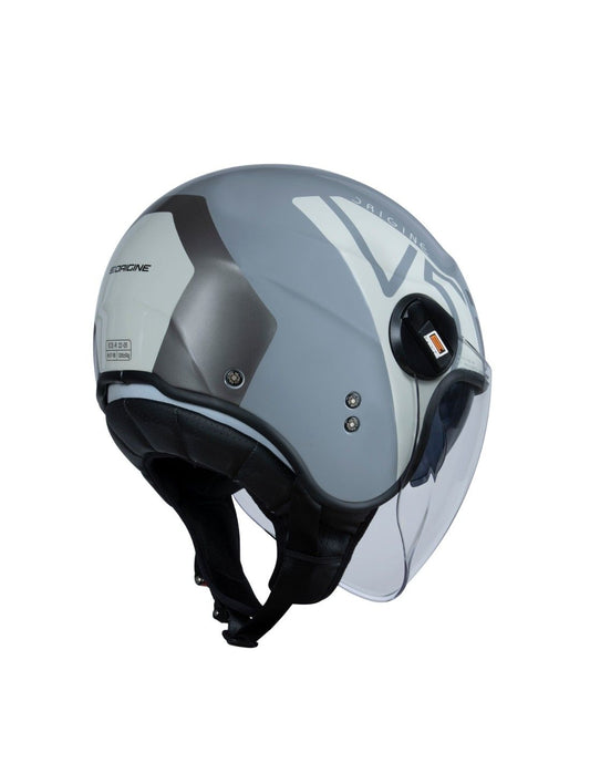 Casco Moto Jet Origine ALPHA V5 COOL GREY GLOSS (ECE2206) - URA Moto