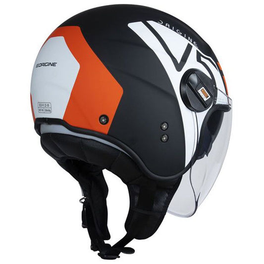 Casco Moto Jet Origine ALPHA V5 RED/WHITE/BLACK MATT (ECE22.06) - URA Moto