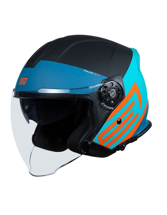 Casco Moto Jet Origine PALIO 2.0 SCOUTBLUE/BLACK MATT (ECE22.06) - URA Moto