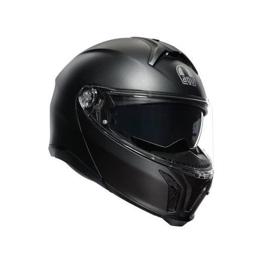 Casco Modular AGV Tourmodular E2206 Solid MPLK Matt Black - Homologado ECE 22.06 - URA Moto