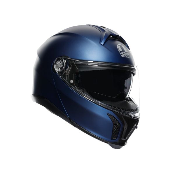 Casco Moto Modular AGV E2206 SOLID MPLK GALASSIA BLUE MATT - URA Moto