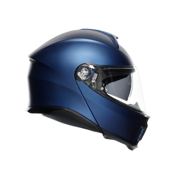 Casco Moto Modular AGV E2206 SOLID MPLK GALASSIA BLUE MATT - URA Moto