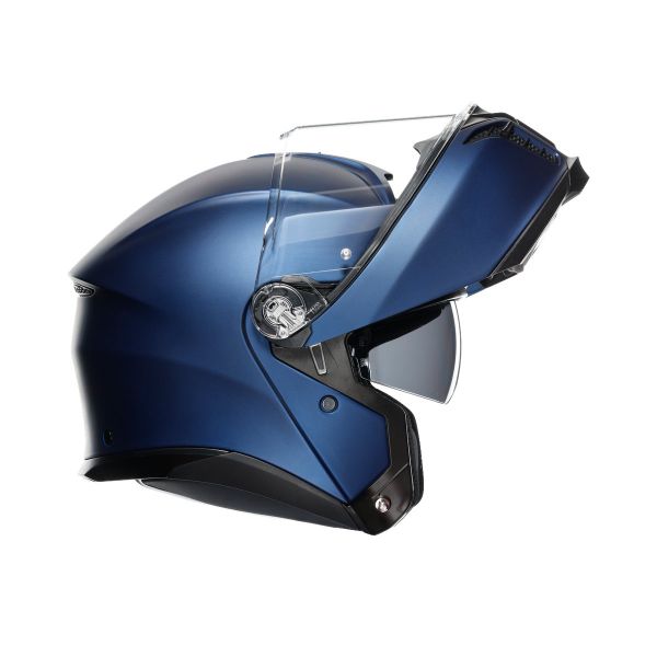 Casco Moto Modular AGV E2206 SOLID MPLK GALASSIA BLUE MATT - URA Moto