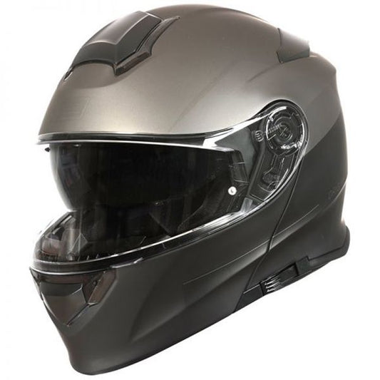 Casco Moto Modular Origine Delta Virgin Titatnium Black Matt (ECE22.06-P)
