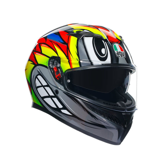 Casco Moto AGV K3 AGV E2206 BIRDY 2.0 GREY/YELLOW/RED - URA Moto