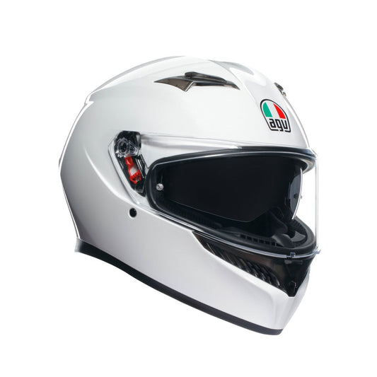 Casco Moto AGV K3 AGV E2206 MONO SETA WHITE - URA Moto