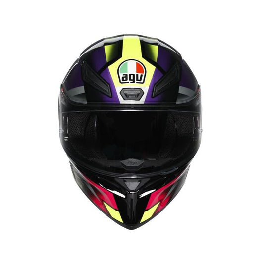 Casco Integral AGV K1 S E2206 Fastlap Black/Purple/Pink - Homologado ECE 22.06 - URA Moto