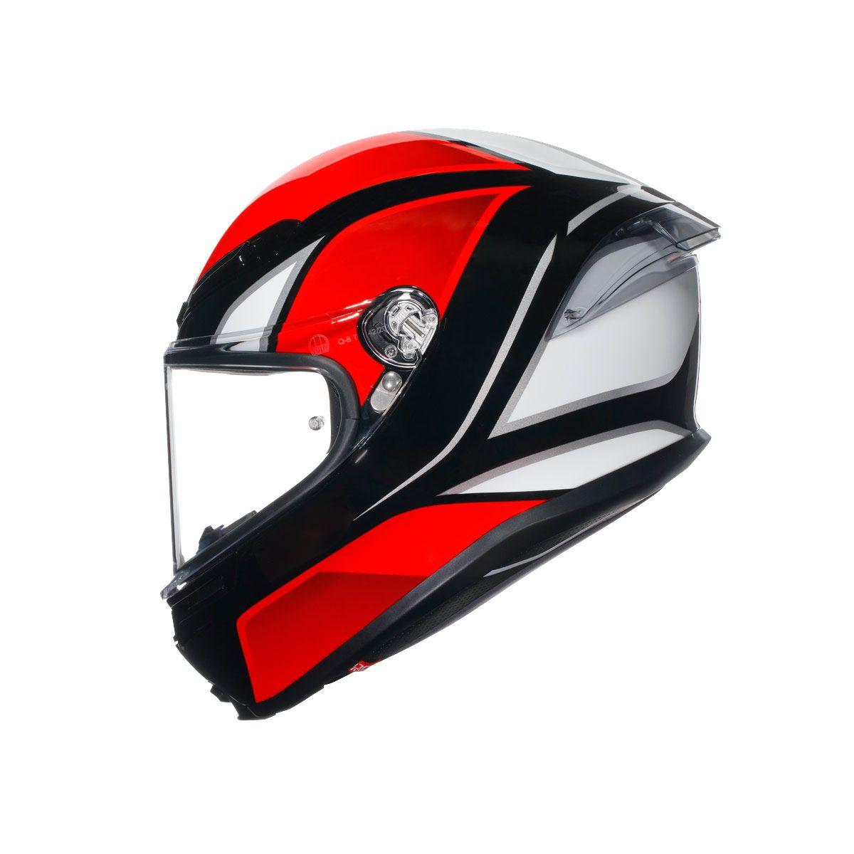 Casco Moto AGV K6 S AGV E2206 HYPHEN BLACK/RED/WHITE - URA Moto