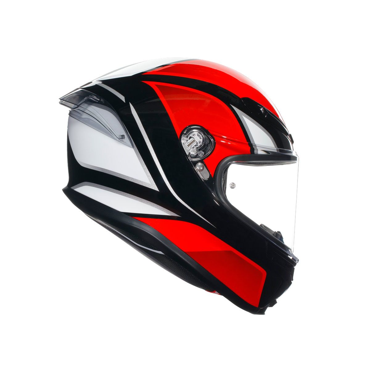 Casco Moto AGV K6 S AGV E2206 HYPHEN BLACK/RED/WHITE - URA Moto