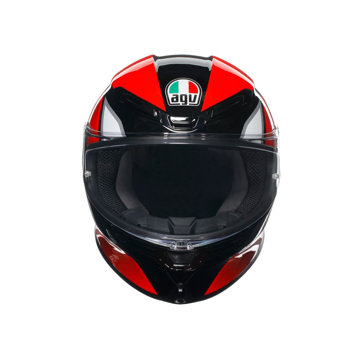Casco Moto AGV K6 S AGV E2206 HYPHEN BLACK/RED/WHITE - URA Moto
