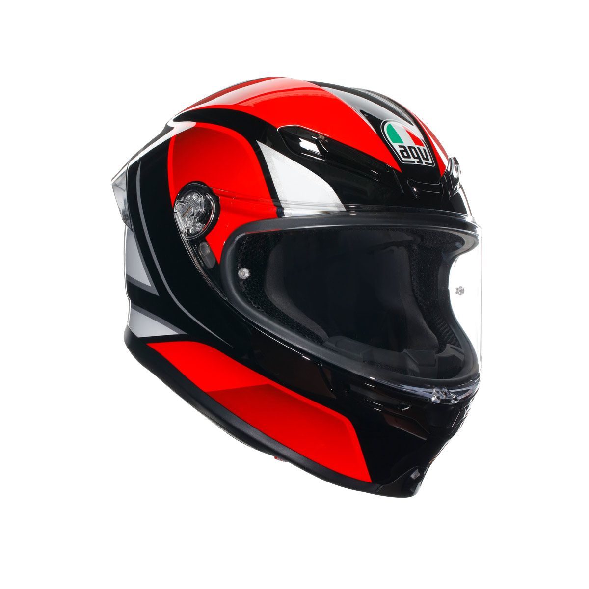 Casco Moto AGV K6 S AGV E2206 HYPHEN BLACK/RED/WHITE URA Moto