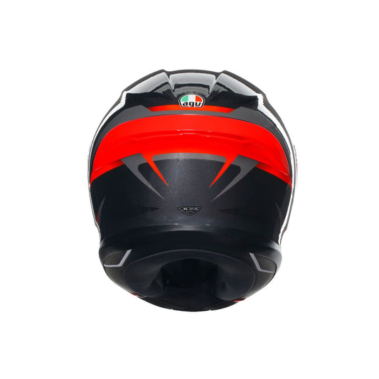 Casco Moto AGV K6 S AGV E2206 SLASHCUT BLACK/GREY/RED - URA Moto