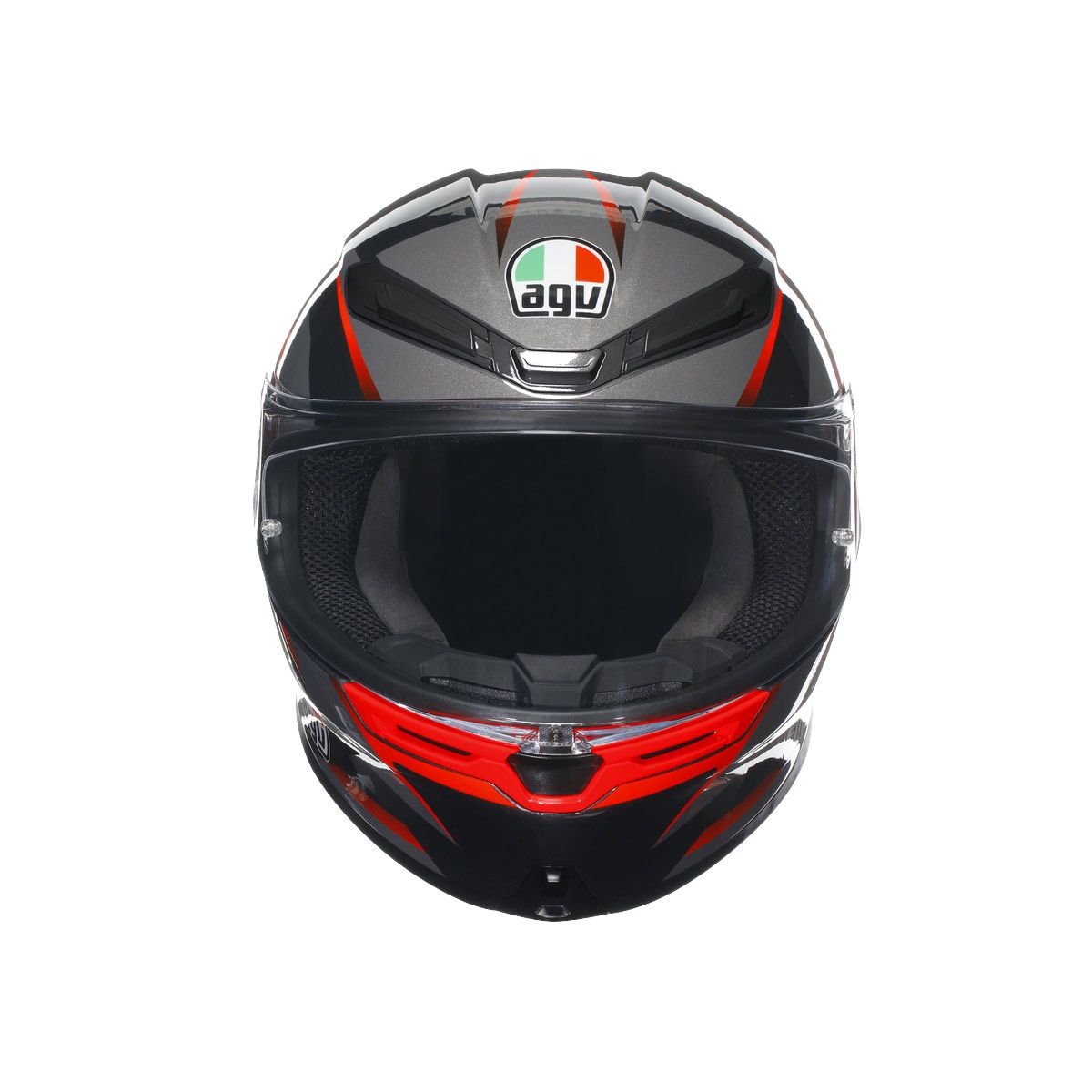 Casco Moto AGV K6 S AGV E2206 SLASHCUT BLACK/GREY/RED - URA Moto
