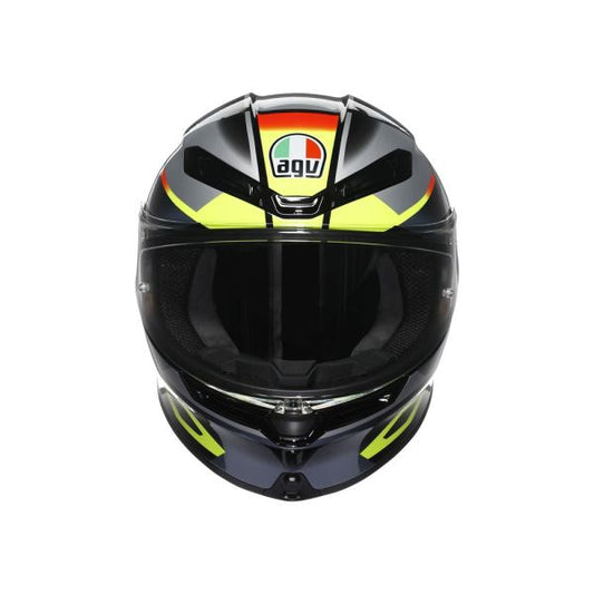 CASCO AGV K6 S AGV E2206 MPLK ERAZER BLACK/RED/YELLOW FLUO - URA Moto