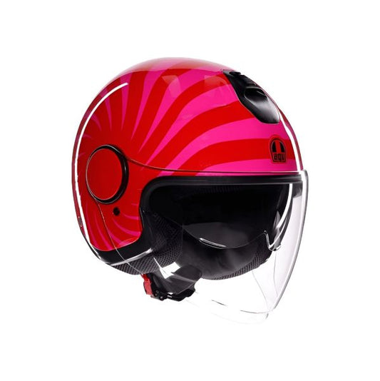Casco Jet AGV Eteres E2206 Tropea Red/Pink - Homologado ECE 22.06 - URA Moto