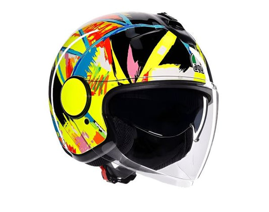 Casco Jet AGV Eteres E2206 Rossi Winter Test 2019 - Homologado ECE 22.06 - URA Moto