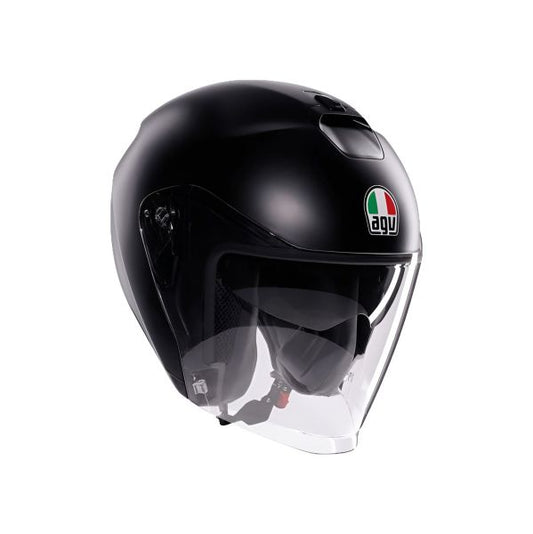 Casco Jet AGV Irides E2206 Mono Matt Black - Homologado ECE 22.06 - URA Moto