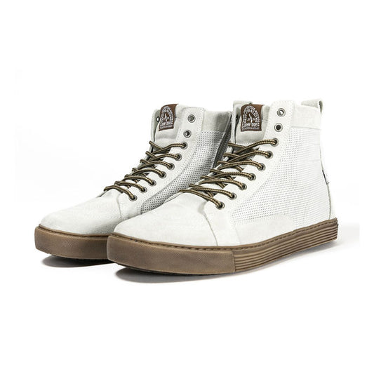 Botas Moto John Doe Neo Sneakers Blanco-Marrón - URA Moto