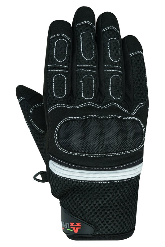 Guantes Moto Alpha Styling Citta Negro/Blanco - URA Moto