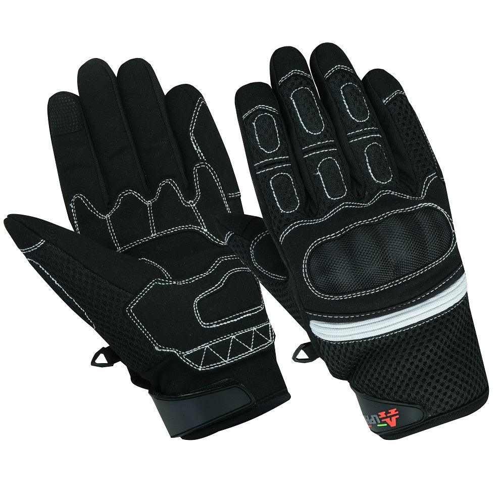 Guantes Moto Alpha Styling Citta Negro/Blanco - URA Moto