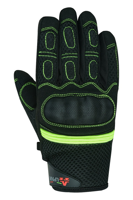 Guantes Moto Alpha Styling Citta Negro/Fluor - URA Moto