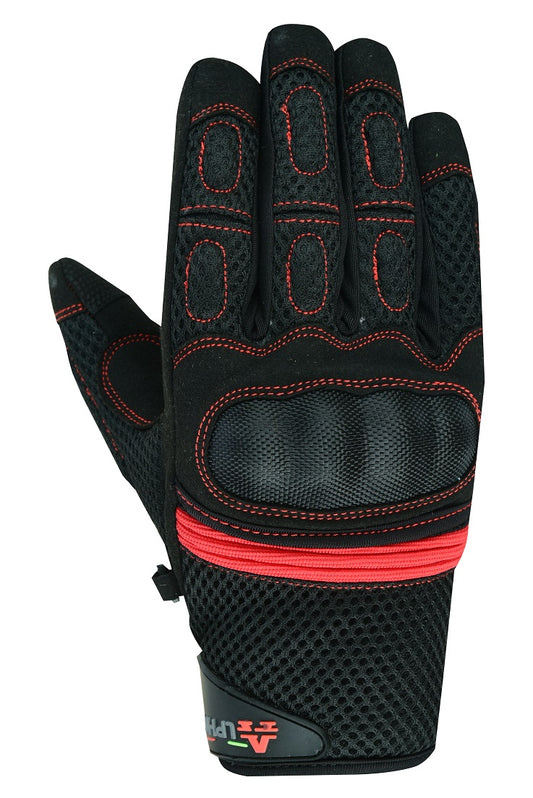 Guantes Moto Alpha Styling Citta Negro/Rojo - URA Moto