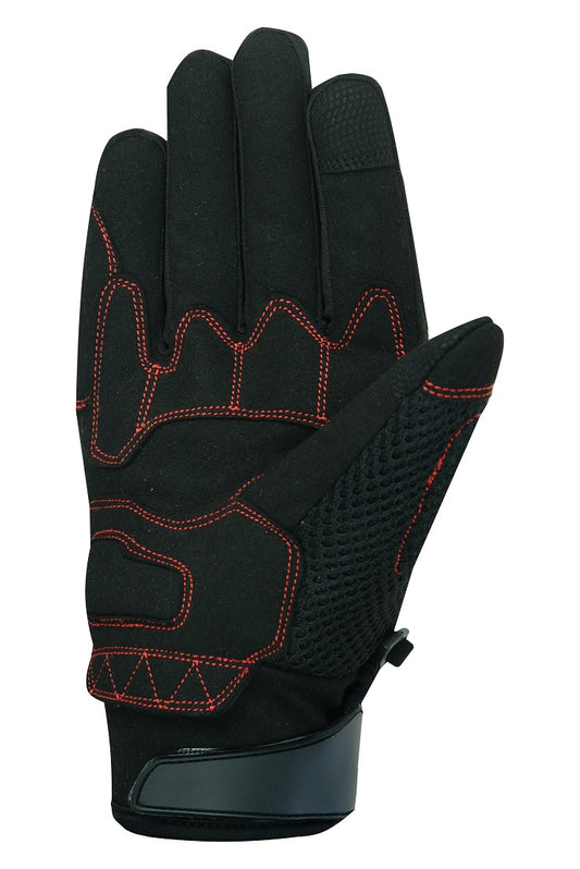 Guantes Moto Alpha Styling Citta Negro/Rojo - URA Moto