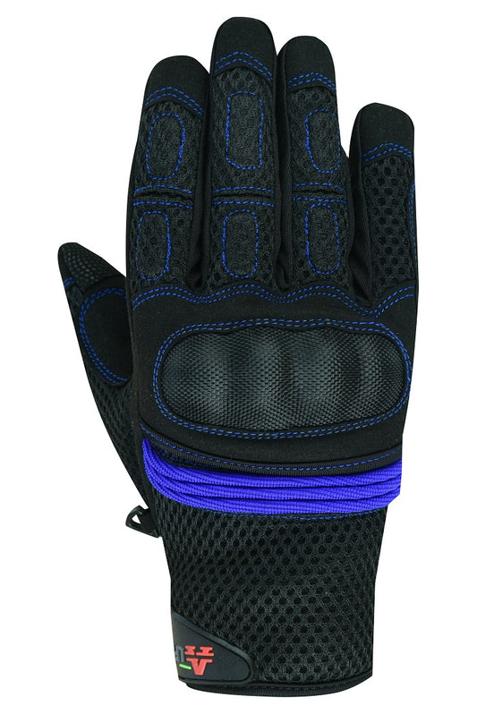 Guantes Moto Alpha Styling Citta Negro/Azul - URA Moto
