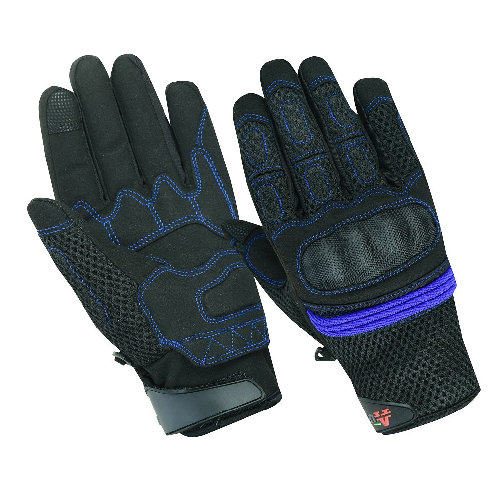 Guantes Moto Alpha Styling Citta Negro/Azul - URA Moto