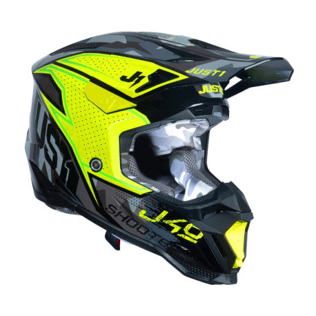 Casco Just1 J-40 Shooter Camo fluor/negro | MX Enduro - URA Moto