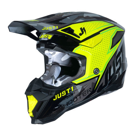 Casco Just1 J-40 Shooter Camo fluor/negro | MX Enduro - URA Moto