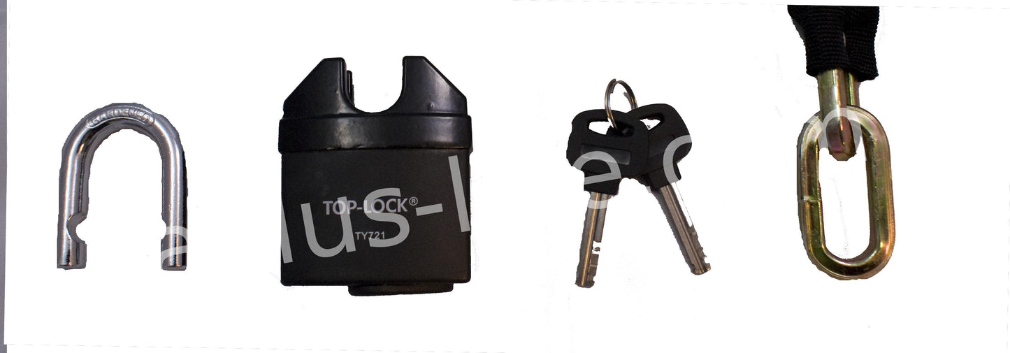 Antirrobo Moto Candado con Cadena 120cm. - URA Moto