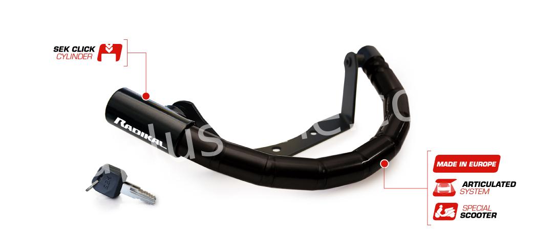 Antirrobo Moto Bloqueo de Dirección Radikal MQI GT / GT EVO50 - URA Moto