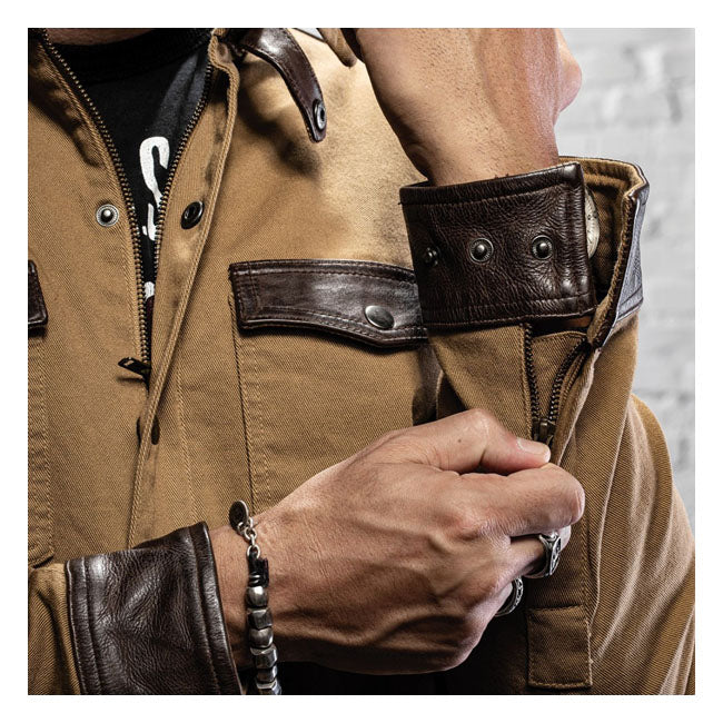 Chaqueta Moto Holy Freedom Coyote Marrón - URA Moto
