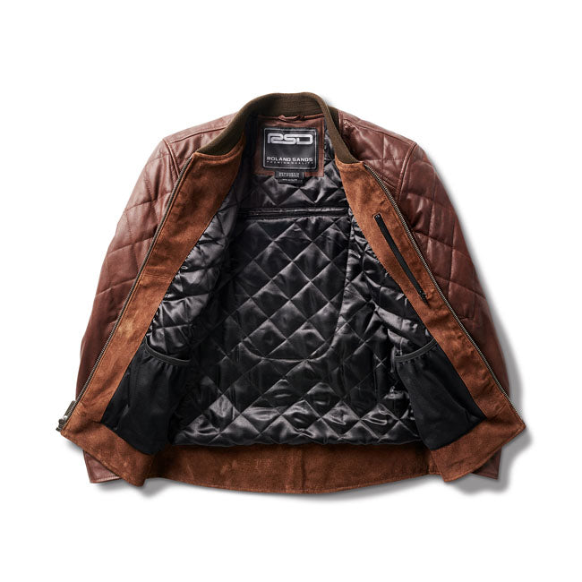 Chaqueta Piel Moto Roland Sands Hemlock Marrón - URA Moto