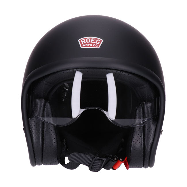 Casco moto Jet Roeg Sundown Negro Mate - URA Moto
