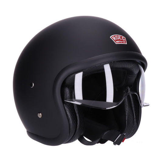 Casco moto Jet Roeg Sundown Negro Mate - URA Moto