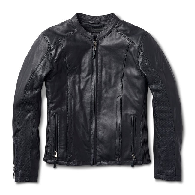 Chaqueta Piel Moto Mujer Roland Sands Design Argonne 74 Negra - URA Moto