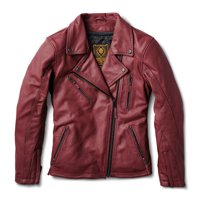 Chaqueta Piel Moto Mujer Roland Sands Design Atherton 74 Merlot - URA Moto