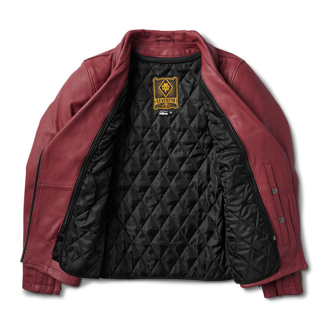 Chaqueta Piel Moto Mujer Roland Sands Design Atherton 74 Merlot - URA Moto