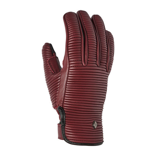 Guantes Mujer Piel Moto Roland Sands Design Belmont 74 Merlot - URA Moto